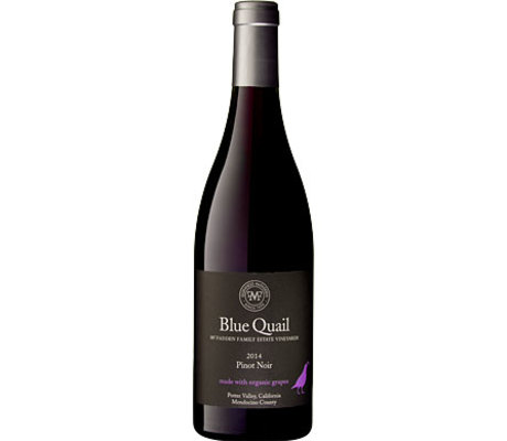 2014 Blue Quail Organic Pinot Noir Mcfadden Vineyard Winestyr